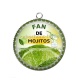 Pendentif Cabochon Argent - fan de mojito