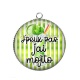 Pendentif Cabochon Argent - j'peux pas j'ai mojito