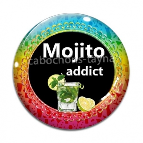 Cabochon Verre - mojito addict