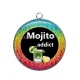 Pendentif Cabochon Argent - mojito addict