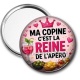 Miroir de poche - ma copine c'est la reine de l'apéro