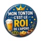 Cabochon Résine - mon tonton c'est le roi de l'apéro