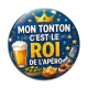 Cabochon Verre - mon tonton c'est le roi de l'apéro