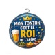 Pendentif Cabochon Argent - mon tonton c'est le roi de l'apéro