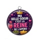 Pendentif Cabochon Argent - ma belle s?ur c'est la reine de l'apéro