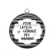 Pendentif Cabochon Argent - maman géniale
