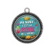 Pendentif Cabochon Argent -  ma nana c'est la reine de l'apéro