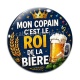 Cabochon Verre - mon copain c'est le roi de l'apéro