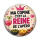 Cabochon Verre - ma copine c'est la reine de l'apéro