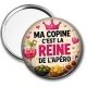 Miroir de poche - ma copine c'est la reine de l'apéro