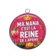 Pendentif Cabochon Argent - ma nana c'est la reine de l'apéro