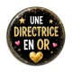 Cabochon Résine - une directrice en or