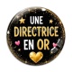 Cabochon Verre - une directrice en or