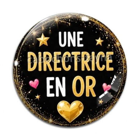 Cabochon Verre - une directrice en or