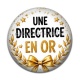 Cabochon Résine - une directrice en or