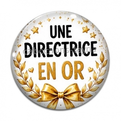 Cabochon Verre - une directrice en or