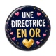 Cabochon Résine - une directrice en or