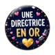 Cabochon Verre - une directrice en or