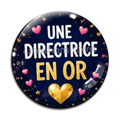 Cabochon Verre - une directrice en or