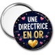 Miroir de poche - une directrice en or