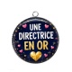 Pendentif Cabochon Argent - une directrice en or