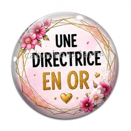 Cabochon Verre - une directrice en or