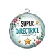 Pendentif Cabochon Argent - super directrice