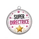 Pendentif Cabochon Argent - super directrice