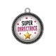 Pendentif Cabochon Argent - super directrice
